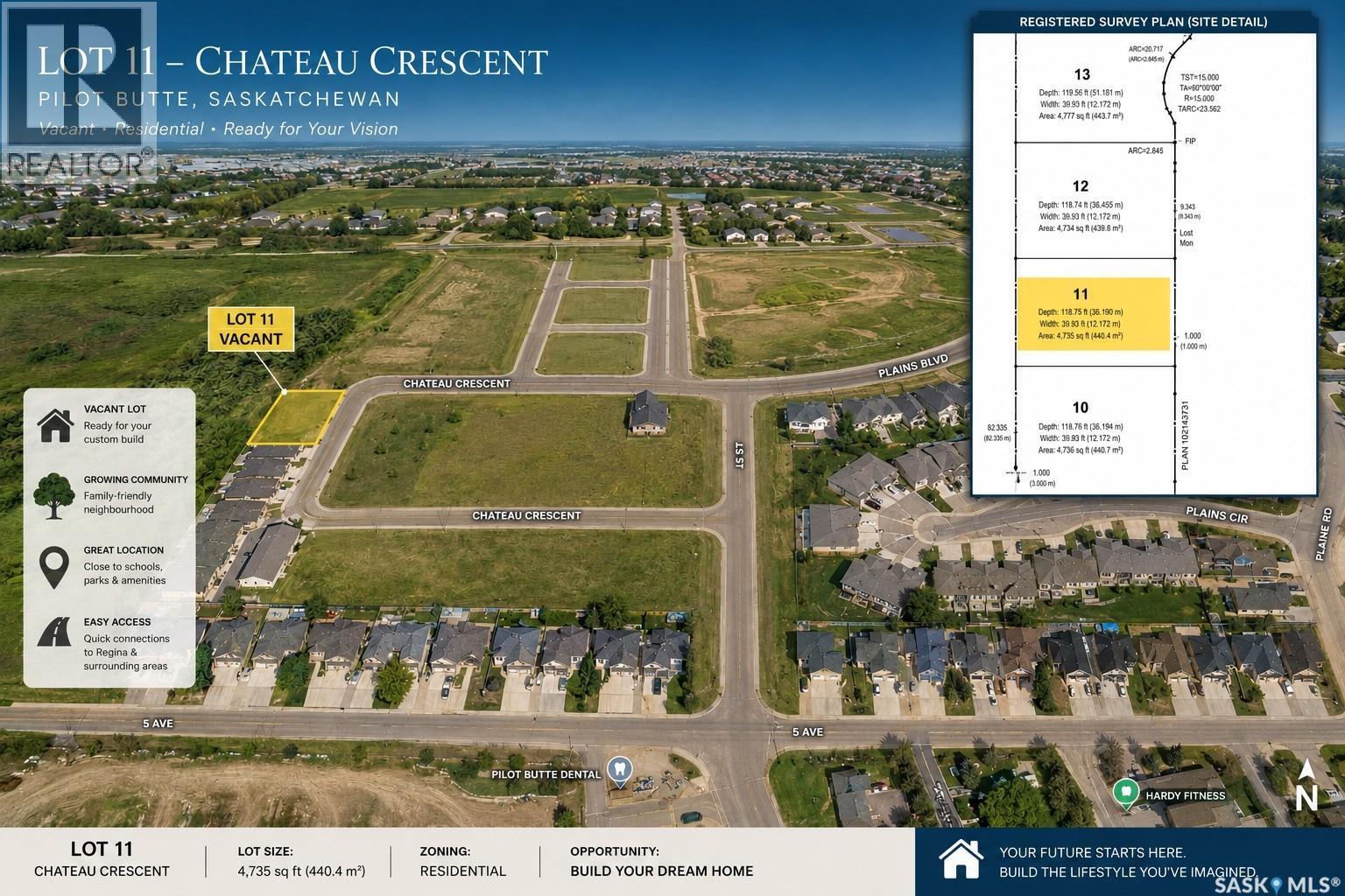 11 Tbd Chateau Crescent, Pilot Butte, Saskatchewan  S0G 3Z0 - Photo 1 - SK035763