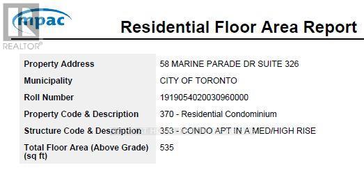 326 - 58 Marine Parade Drive, Toronto, Ontario  L5R 0G2 - Photo 35 - W13119168