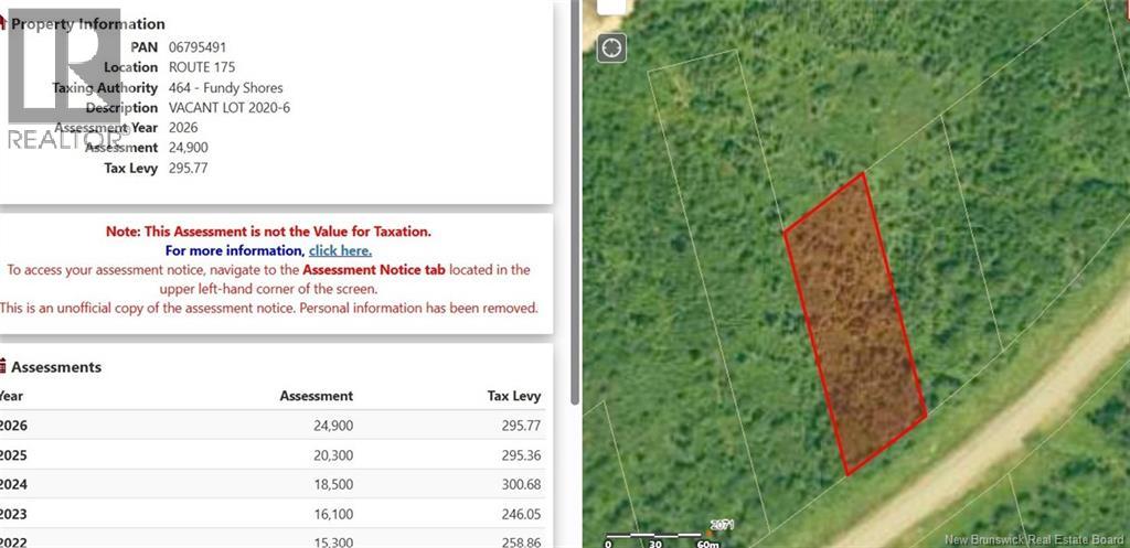 Lot 2020-6 Route 175, Lepreau, New Brunswick  E5J 1K7 - Photo 1 - NB139190
