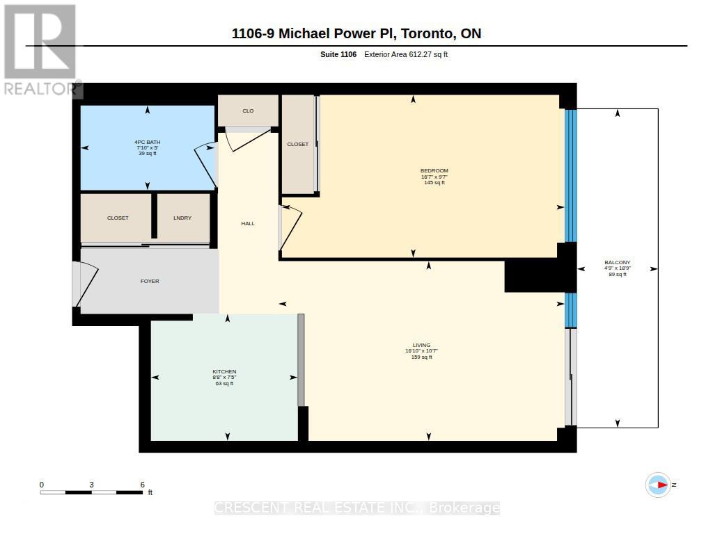 1106 - 9 Michael Power Place, Toronto, Ontario  M9A 0A5 - Photo 46 - W13123832