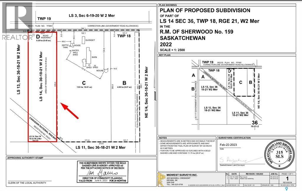 Rm Of Sherwood Lot (8.48acres), Sherwood Rm No. 159, Saskatchewan  S0G 3C0 - Photo 3 - SK036317