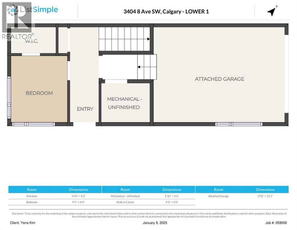 1, 3404 8 Avenue SW, Calgary, Alberta  T3C 2Z7 - Photo 7 - A2313022