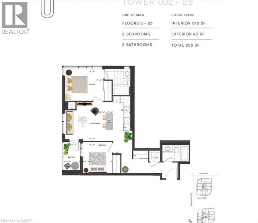 15 Wellington Street S Unit# 1909, Kitchener, Ontario  N2G 0E4 - Photo 12 - 40833585