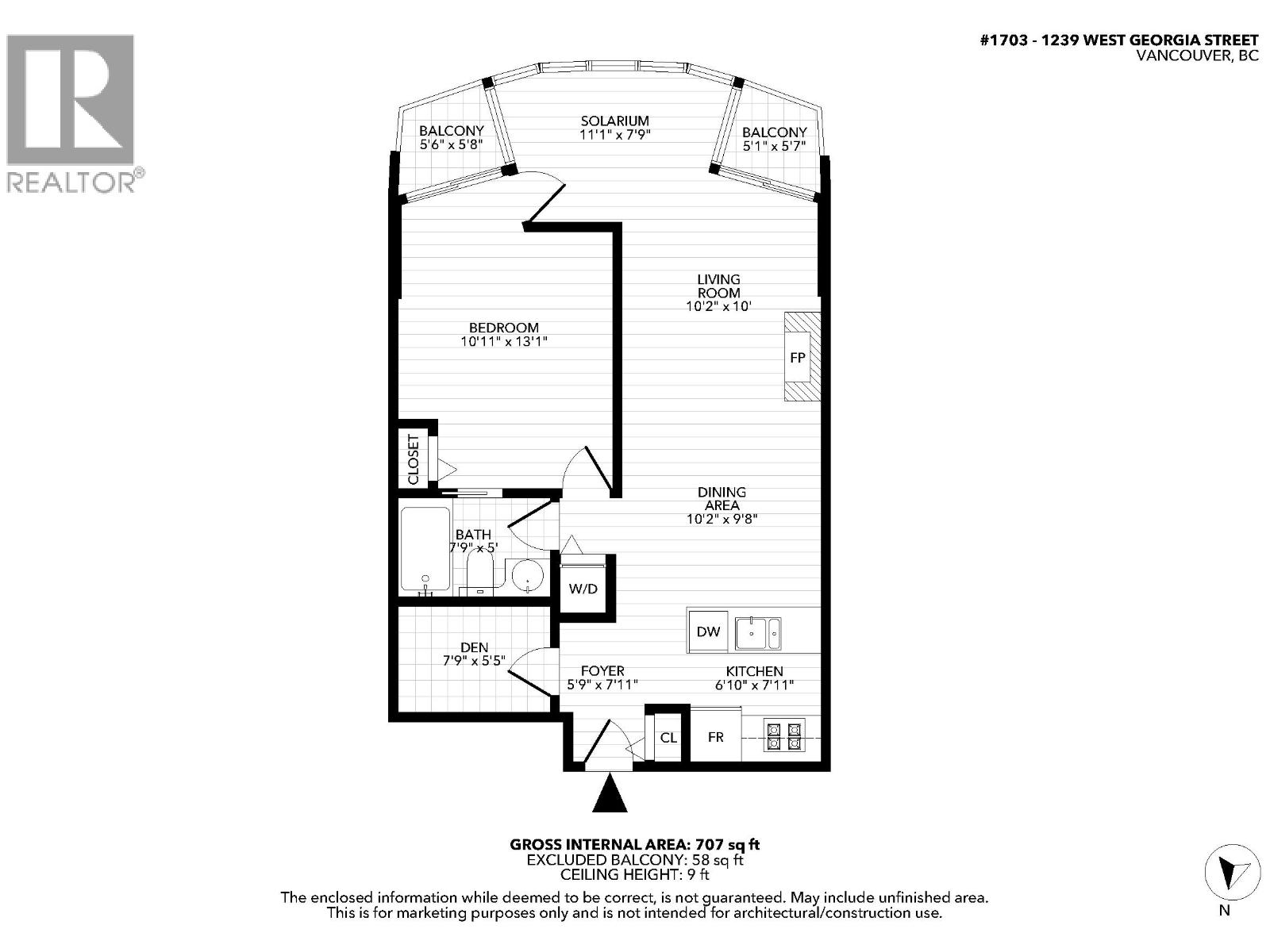 1703 1239 W Georgia Street, Vancouver, British Columbia  V6E 4R8 - Photo 23 - R3128239