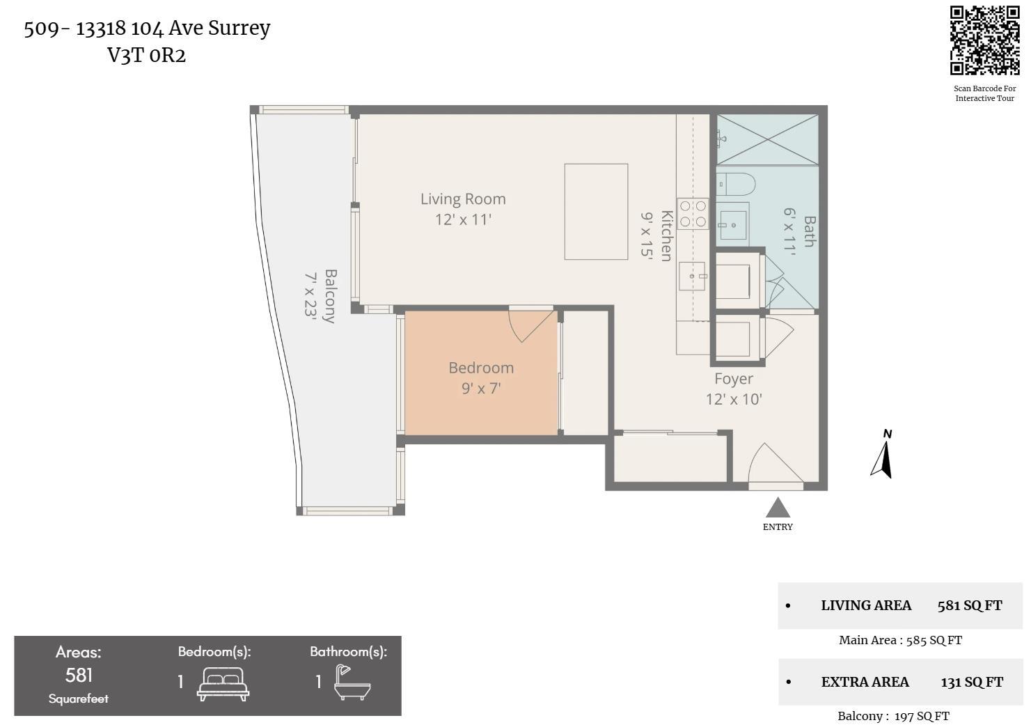509 13318 104 Avenue, Surrey, British Columbia  V3T 0R2 - Photo 18 - R3129501