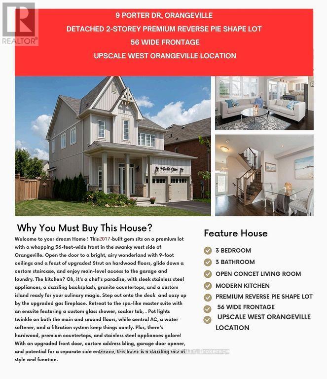 9 Porter Drive, Orangeville, Ontario  L9W 6Z4 - Photo 3 - W13216380