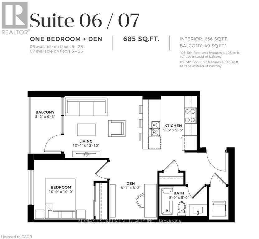 1007 - 108 Garment Street, Kitchener, Ontario  N2G 0E2 - Photo 2 - X12749814