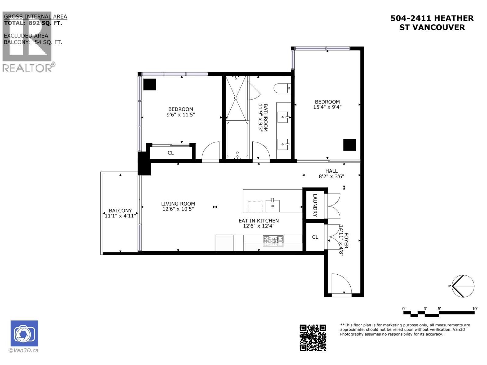 504 2411 Heather Street, Vancouver, British Columbia  V5Z 0B7 - Photo 9 - R3129655