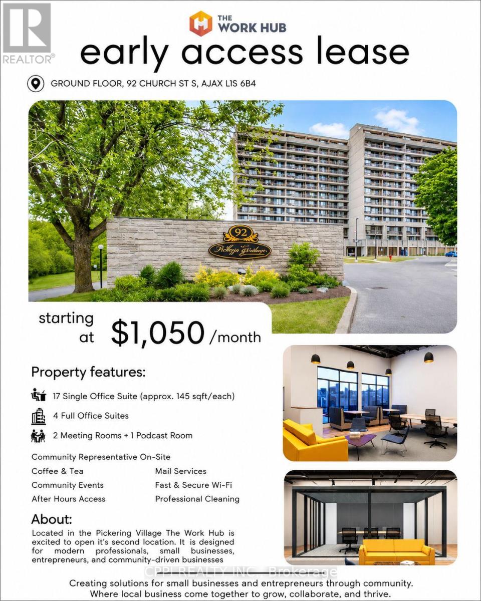 INTERNAL OFFICE - 92 CHURCH STREET S, Ajax, Ontario