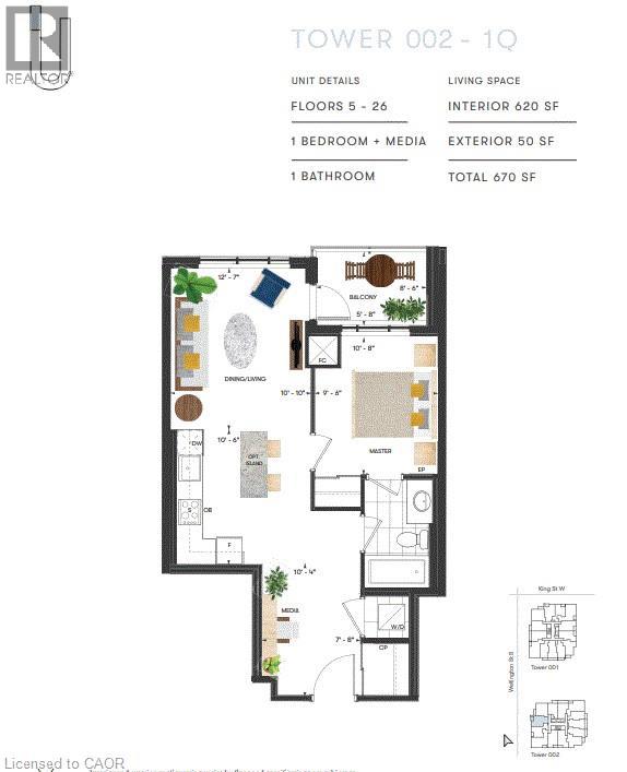 15 Wellington Street S Unit# 1811, Kitchener, Ontario  N2G 0E4 - Photo 4 - 40838092