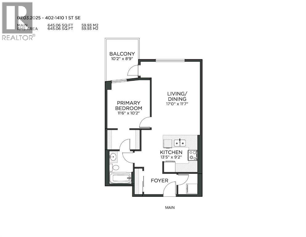 402, 1410 1 Street Se, Calgary, Alberta  T2G 5T7 - Photo 11 - A2319952