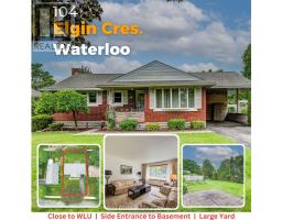 104 ELGIN CRESCENT, waterloo, Ontario