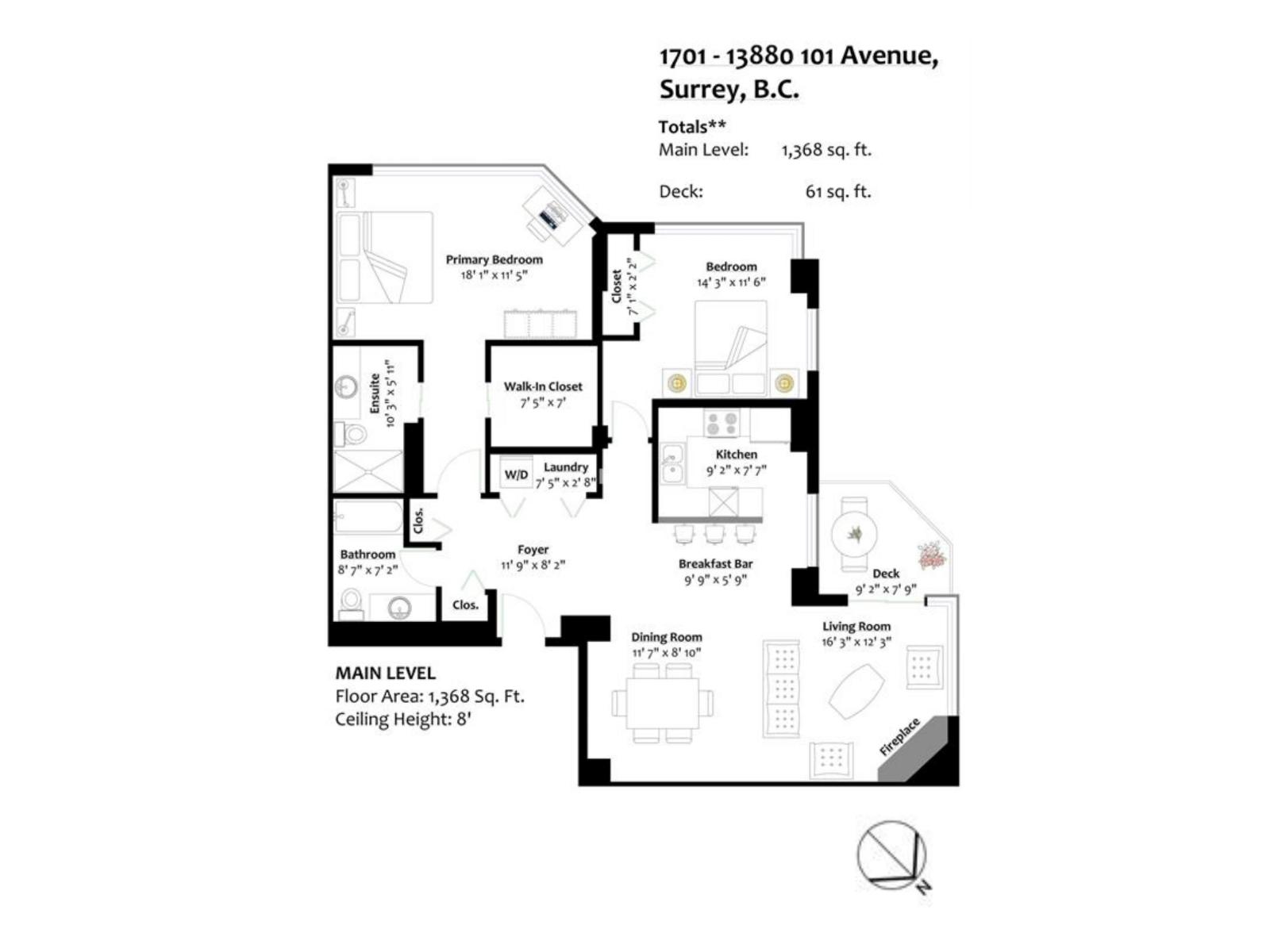1701 13880 101 Avenue, Surrey, British Columbia  V3T 5T1 - Photo 2 - R3135939