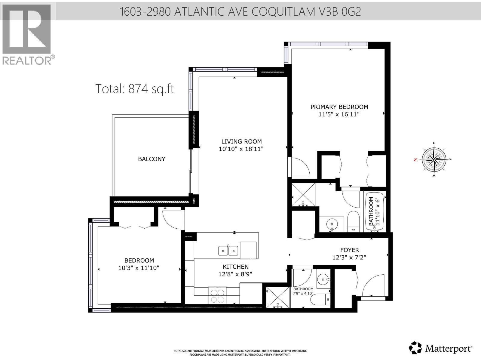 1603 2980 Atlantic Avenue, Coquitlam, British Columbia  V3B 0G2 - Photo 7 - R3136302