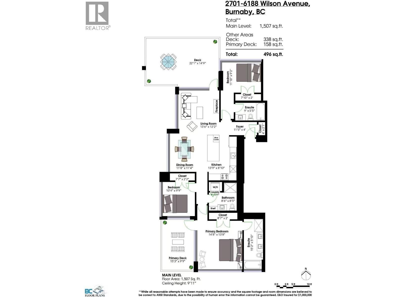 2701 6188 Wilson Avenue, Burnaby, British Columbia  V5H 0A5 - Photo 7 - R3136976