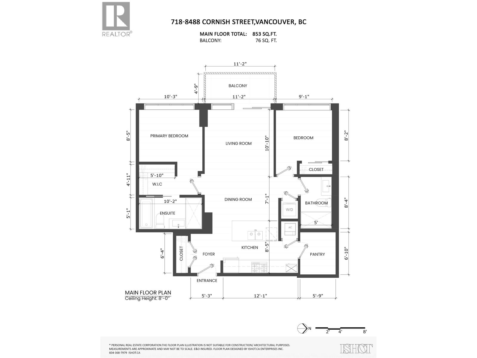 718 8488 Cornish Street, Vancouver, British Columbia  V6P 0C2 - Photo 12 - R3139311