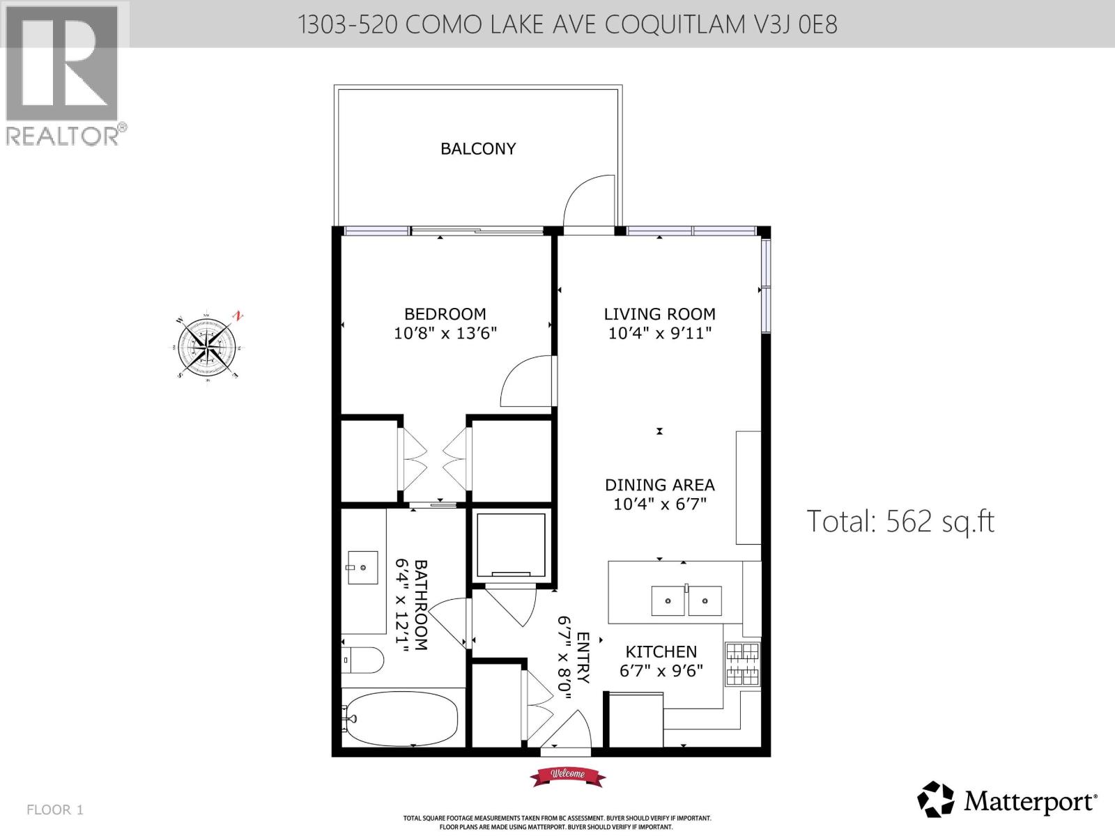 1303 520 Como Lake, Coquitlam, British Columbia  V3J 0E8 - Photo 19 - R3141080