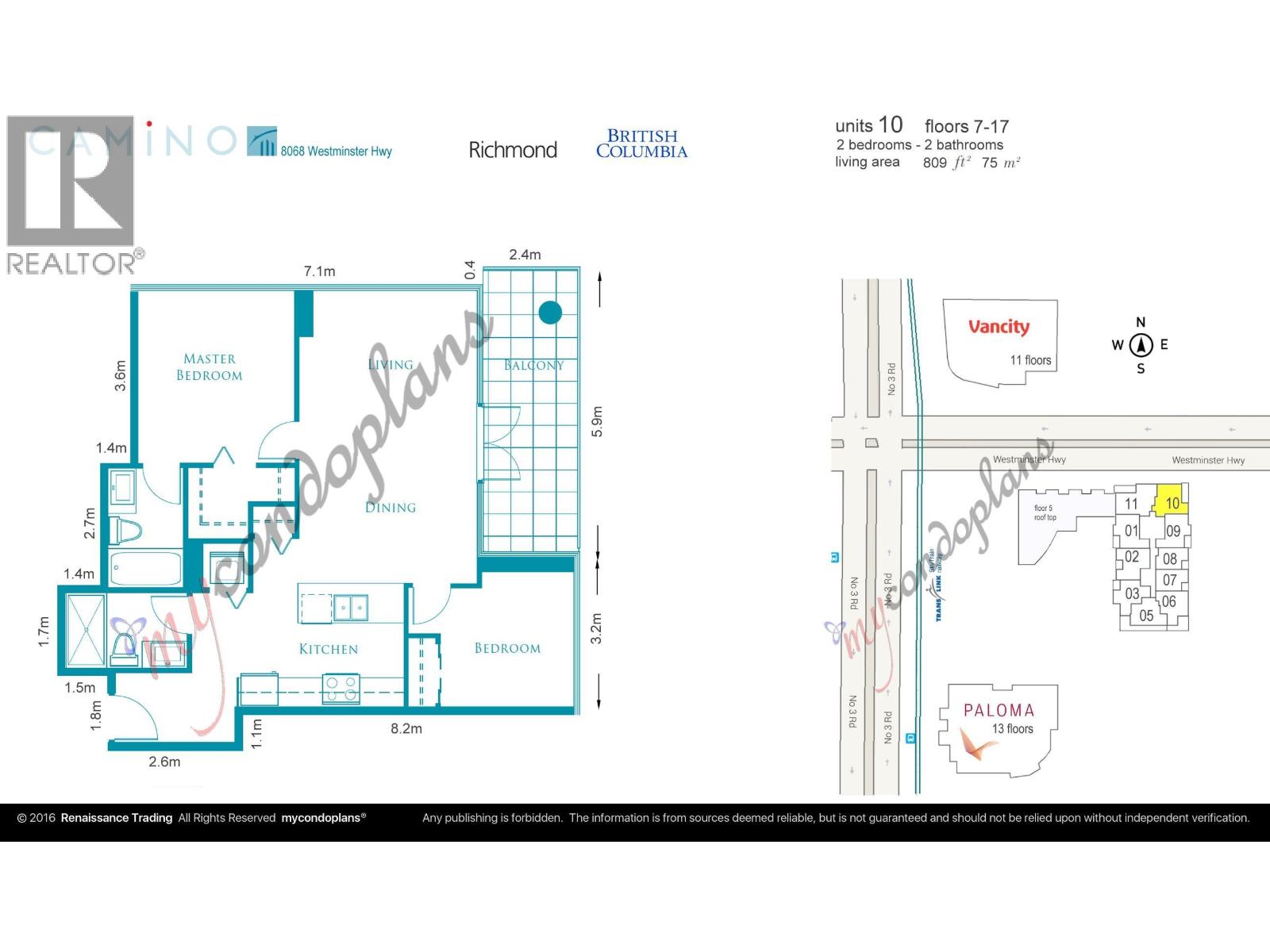 1010 8068 Westminster Highway, Richmond, British Columbia  V6X 0C6 - Photo 7 - R3143932