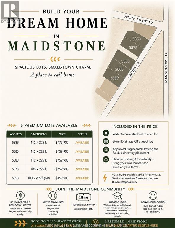 5853 Malden ROAD, Tecumseh
