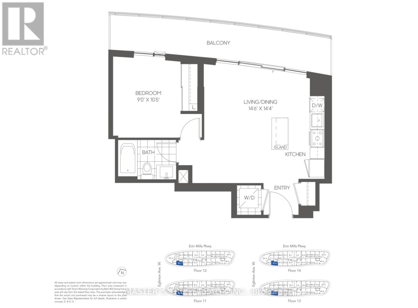 1804 - 2520 Eglinton Avenue W, Mississauga (Central Erin Mills), Ontario  L5M 0Y4 - Photo 2 - W13551956