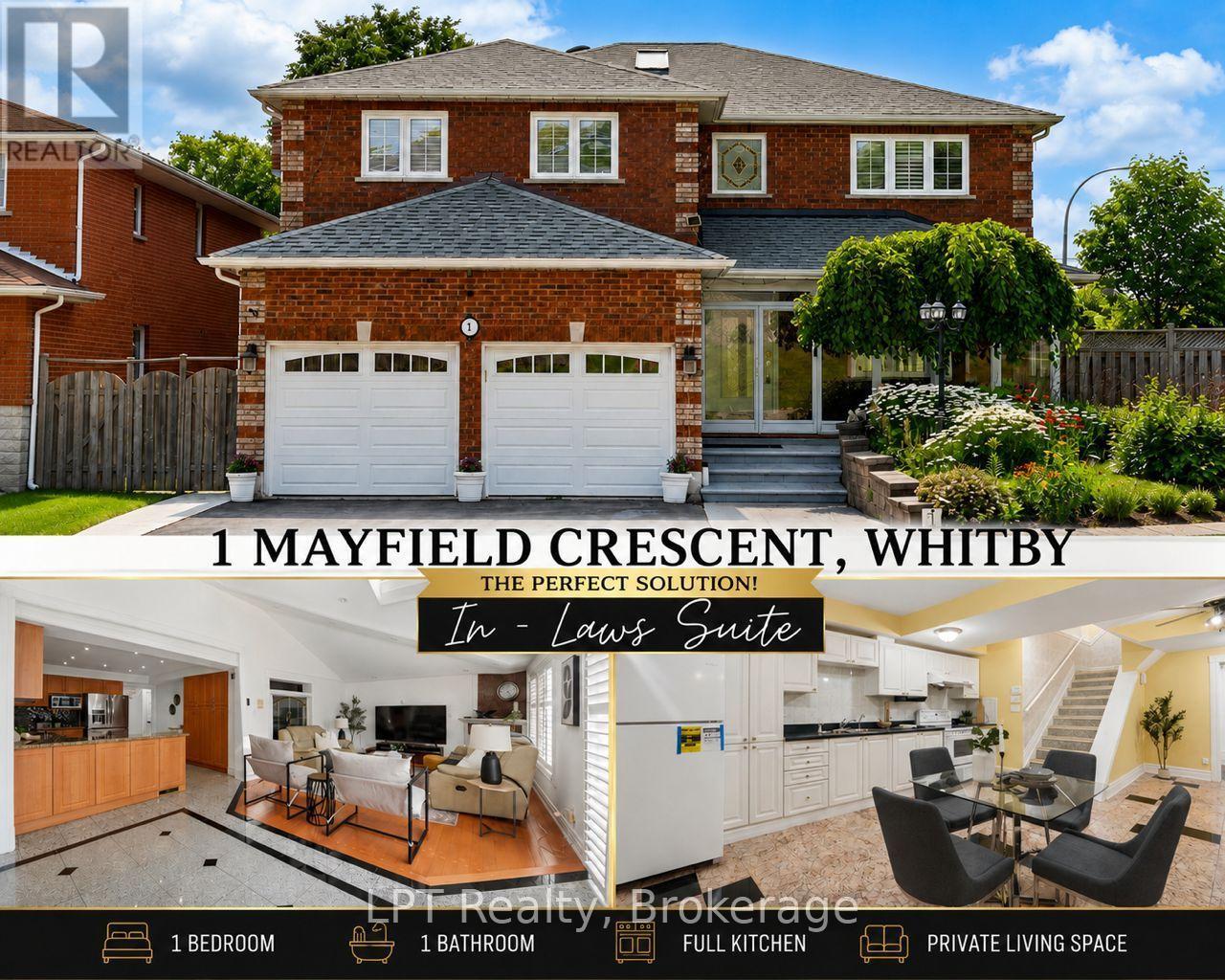 1 MAYFIELD CRESCENT, Whitby, Ontario