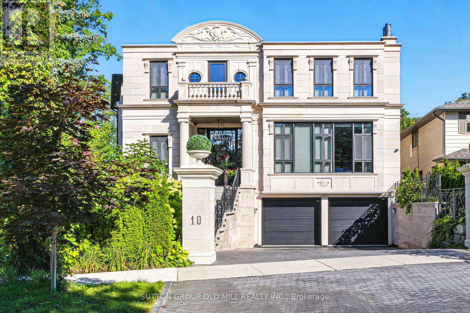 Experience timeless elegance in this extraordinary custom-built estate, thoughtfully designed for the owner's personal use with uncompromising European craftsmanship and exceptional attention to details. Inspired by classic French architecture while embracing contemporary luxury, this one-of-a-kind residence offers approximately 5,538 sq.ft. of impeccably designed living space. Situated on a premium pie-shaped lot , this stunning home features 4 spacious bedrooms, 6 luxuries bathrooms, and a rare 3 car garage. Soaring 11-foot ceilings on the main level and 9-foot ceilings on the upper and lower levels create a bright, open atmosphere throughout. Designed for both elegant entertaining and comfortable family living, the home showcases exquisite porcelain time and engineered hardwood flooring, a spectacular Scavolini  chef's kitchen and custom bar, and a full suite of premium Gaggenau appliances. Every space reflects superior craftsmanship, sophisticated design, and luxurious finishes rarely found in today's market. Resort style swimming pool, hot tub, outdoor barbecue and entreating area with wood-burning fireplace, heated driveway and heated exterior walkways, architectural landscape lighting. Close to top-rated schools, parks, golf courses, shopping, major highways, Pearson International Airport, and downtown Toronto. A truly remarkable opportunity to own a residence where luxury, quality, and architectural excellence come together. Premium ravine lot. (id:48254)