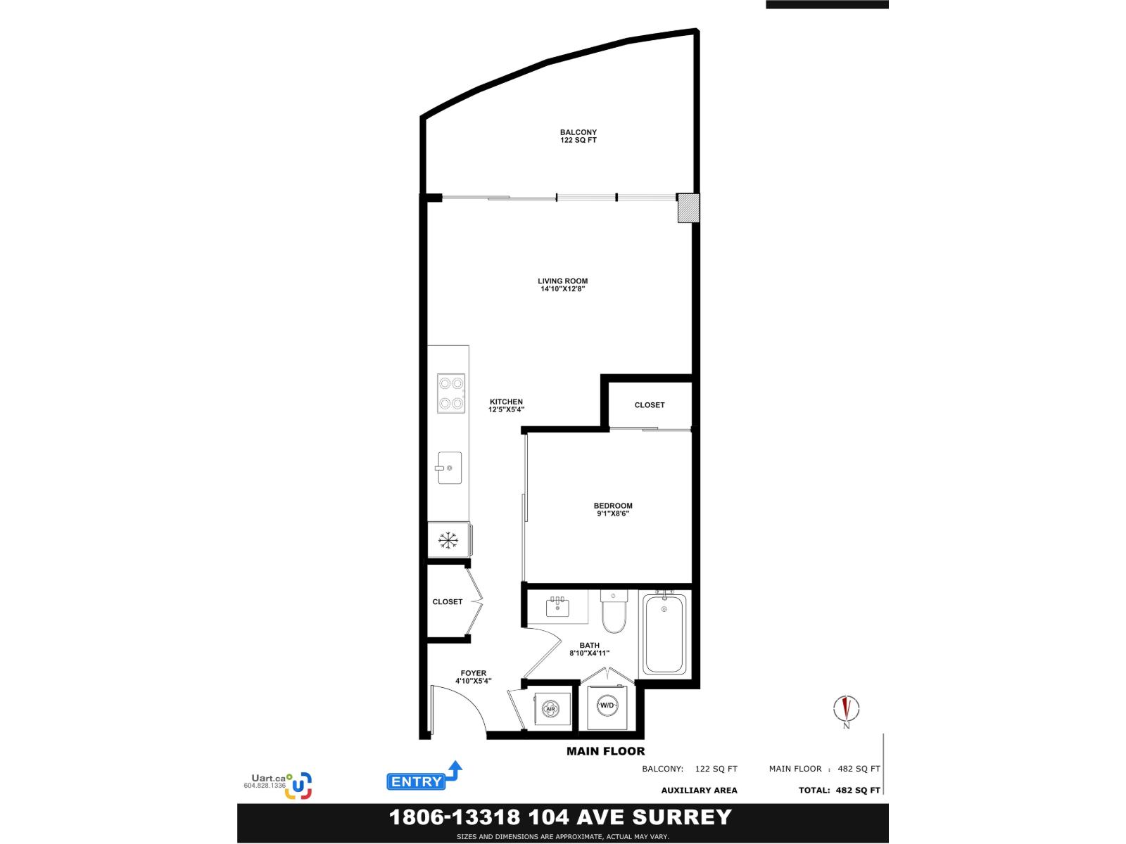 1806 13318 104 Avenue, Surrey, British Columbia  V3T 0R2 - Photo 36 - R3150587