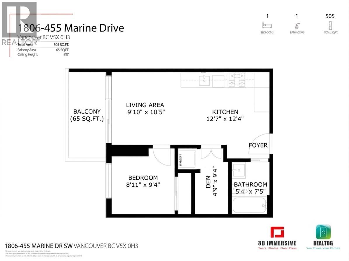 1806 455 SW Marine Drive, Vancouver, British Columbia  V5X 0H3 - Photo 24 - R3150992
