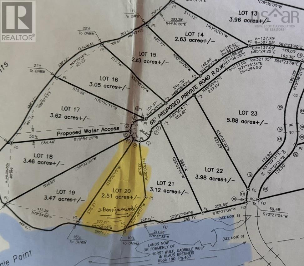 LOT 20 78 ORION Crescent, Walkerville, Nova Scotia
