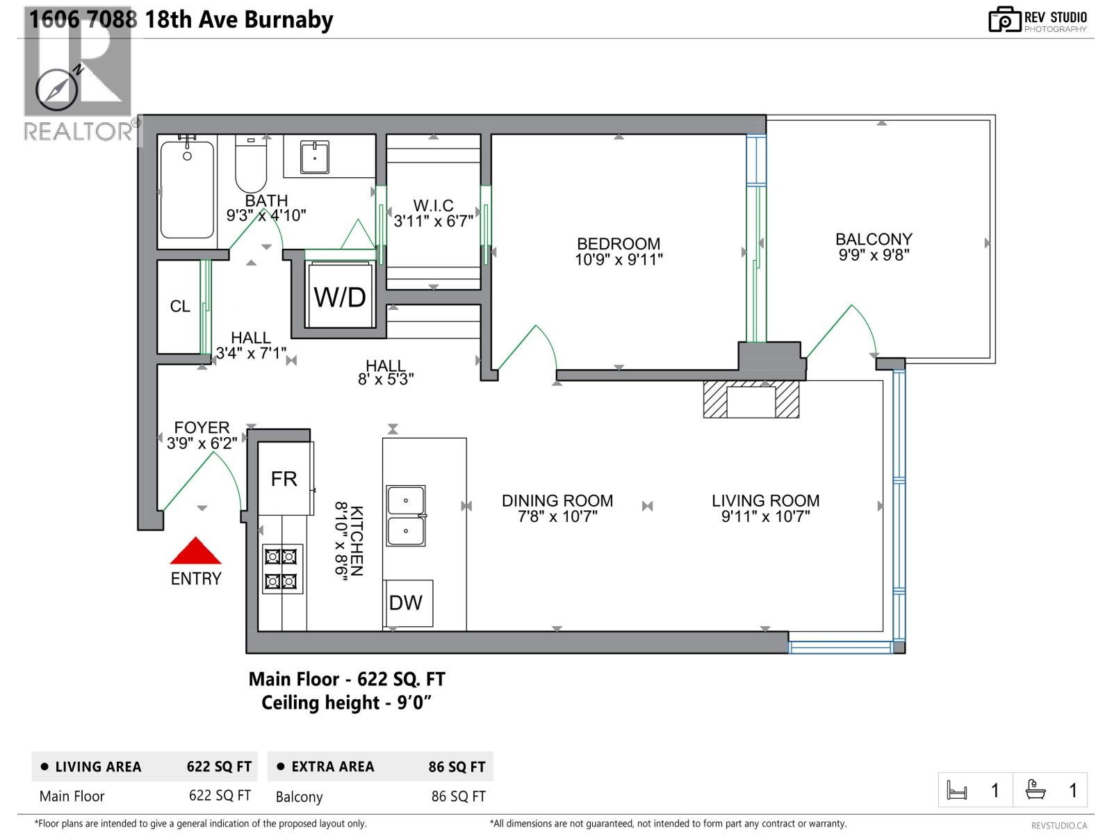 1606 7088 18th Avenue, Burnaby, British Columbia  V3N 0A2 - Photo 1 - R3152101