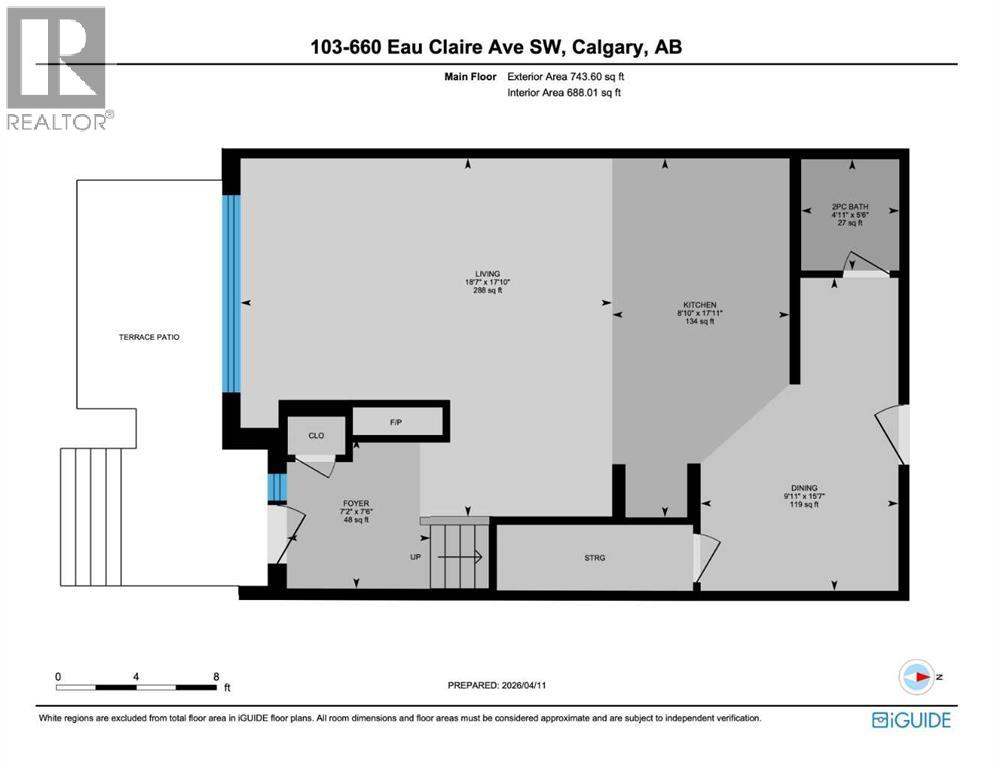 103, 660 Eau Claire Avenue SW, Calgary, Alberta  T2P 5K3 - Photo 19 - A2327555