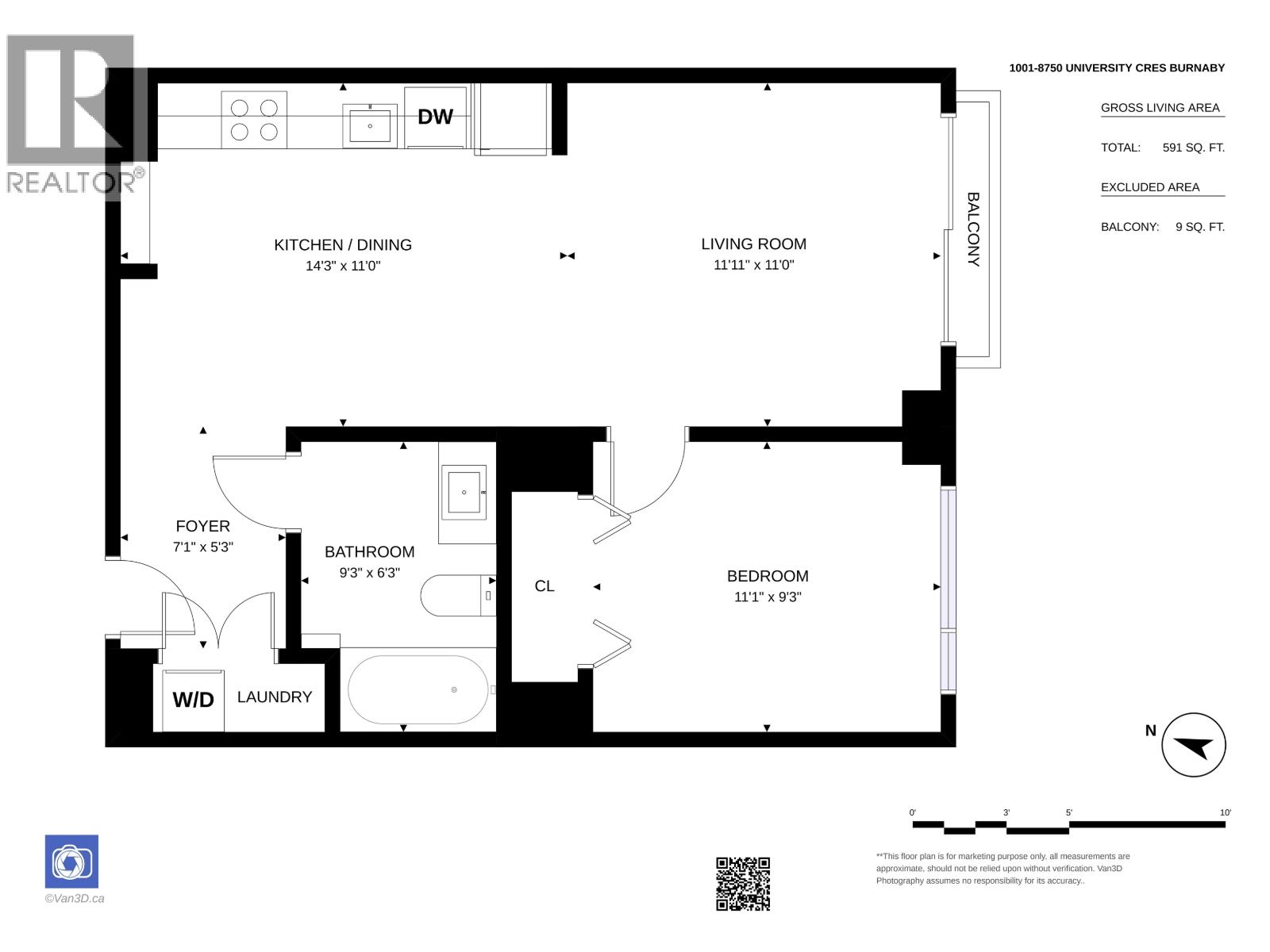 1001 8750 University Crescent, Burnaby, British Columbia  V5A 0G9 - Photo 21 - R3152550