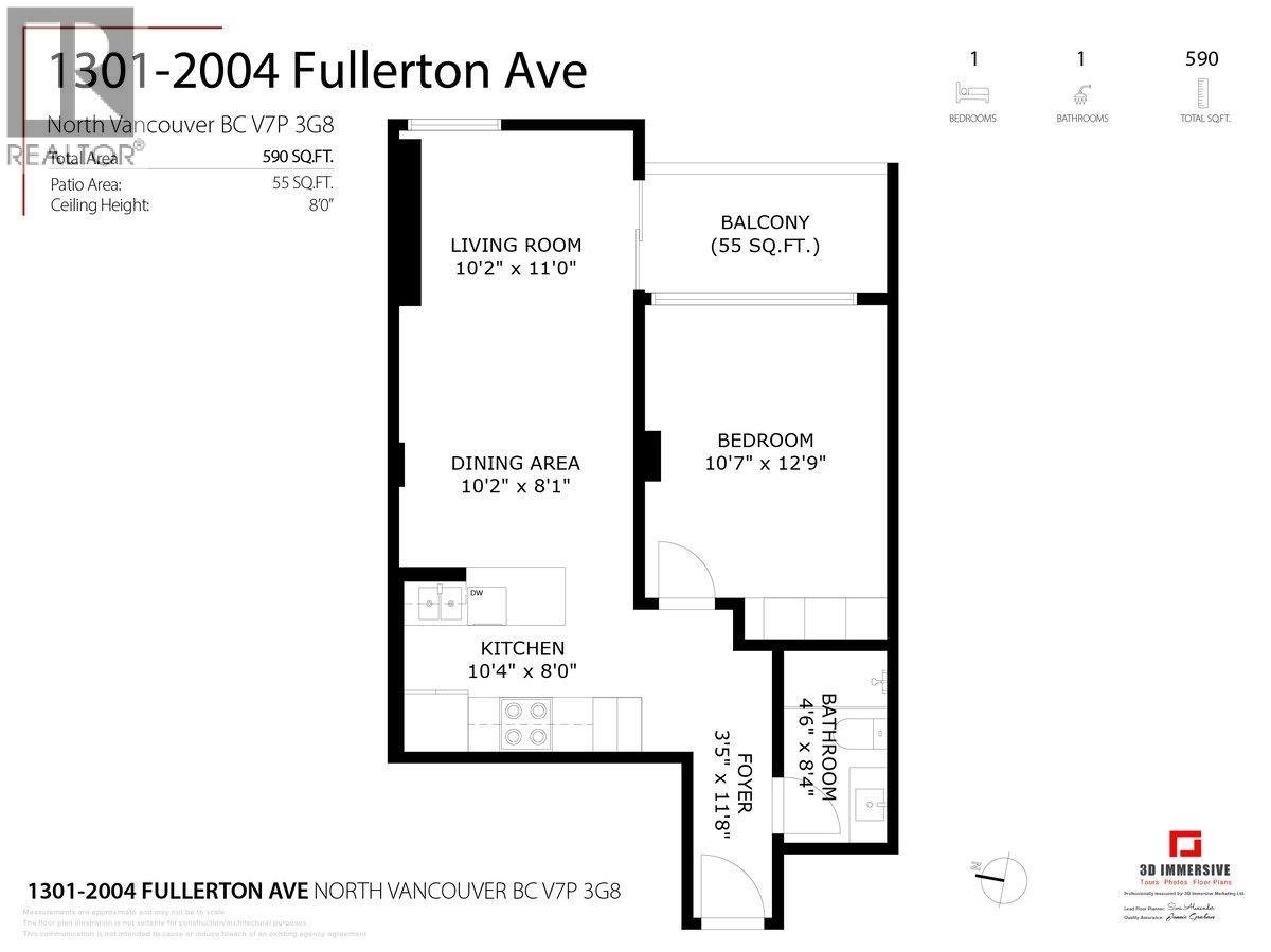 1301 2004 Fullerton Avenue, North Vancouver, British Columbia  V7P 3G8 - Photo 34 - R3116760
