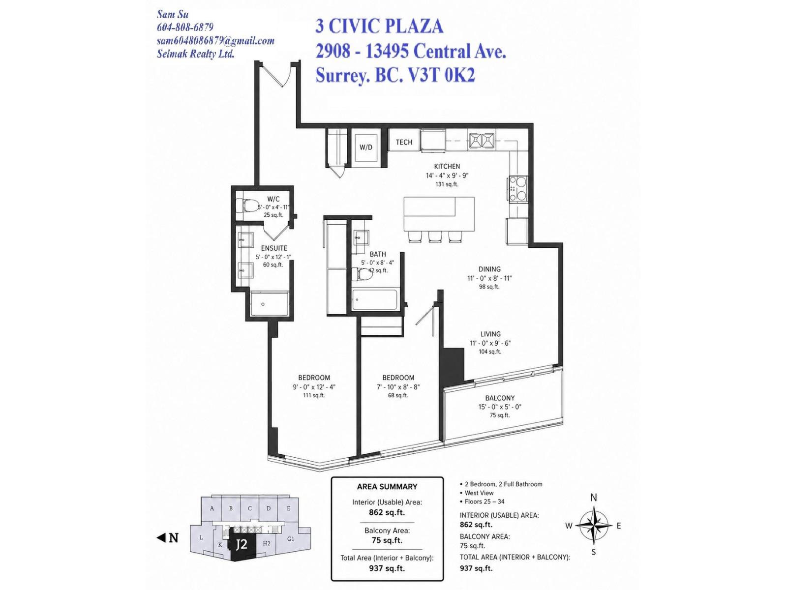 2908 13495 Central Avenue, Surrey, British Columbia  V3T 0K2 - Photo 15 - R3152802