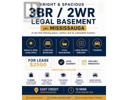 3BR LOWER LEVEL - 1540 MANORBROOK COURT, Mississauga, Ontario