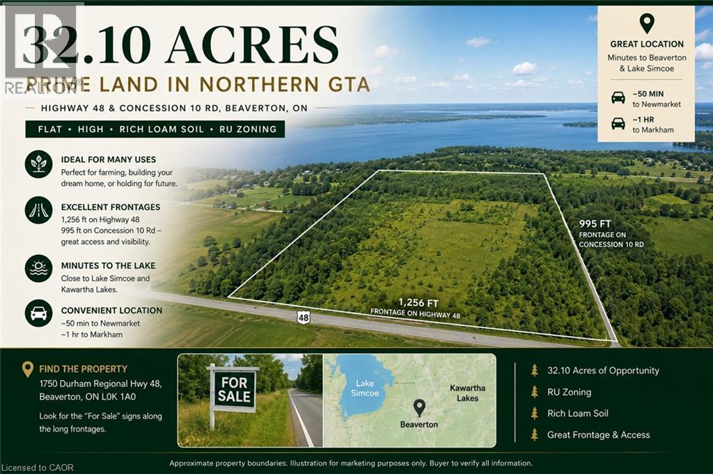 PT LT6 CONCESSION 10 Road, Beaverton, Ontario