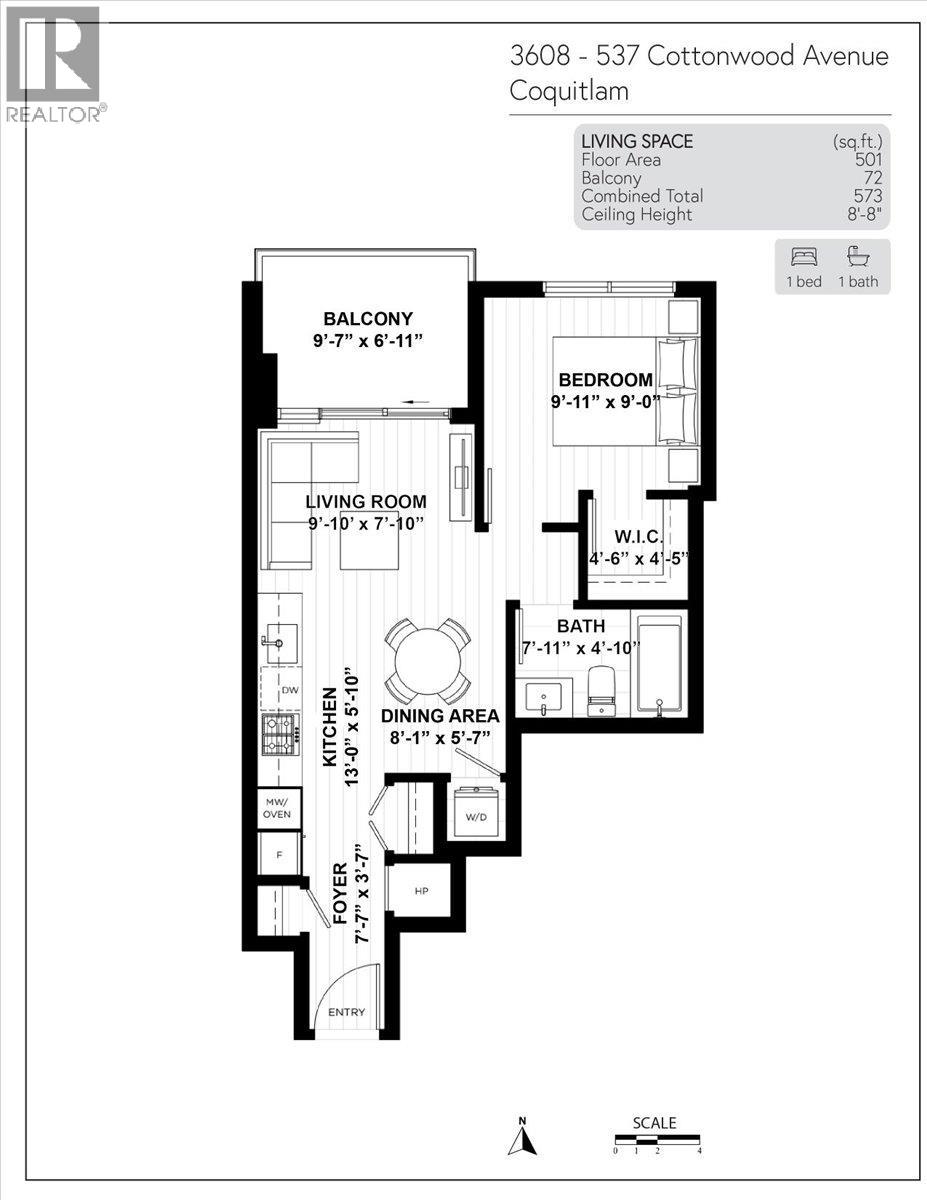 3608 537 Cottonwood Avenue, Coquitlam, British Columbia  V3J 0S4 - Photo 6 - R3154569