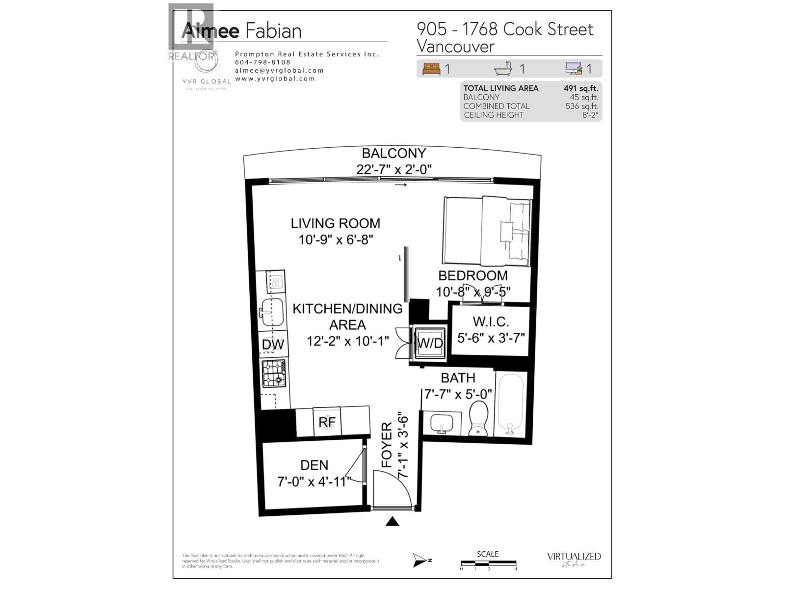 905 1768 Cook Street, Vancouver, British Columbia  V5Y 0N3 - Photo 2 - R3154934