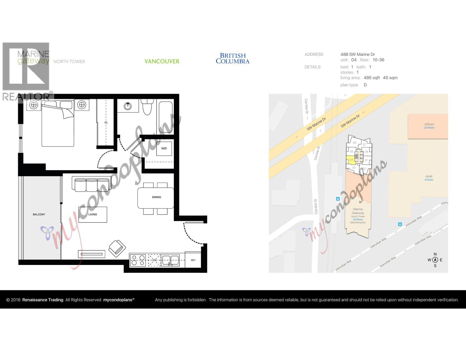 3304 488 SW Marine Drive, Vancouver, British Columbia  V5X 0C6 - Photo 6 - R3154866