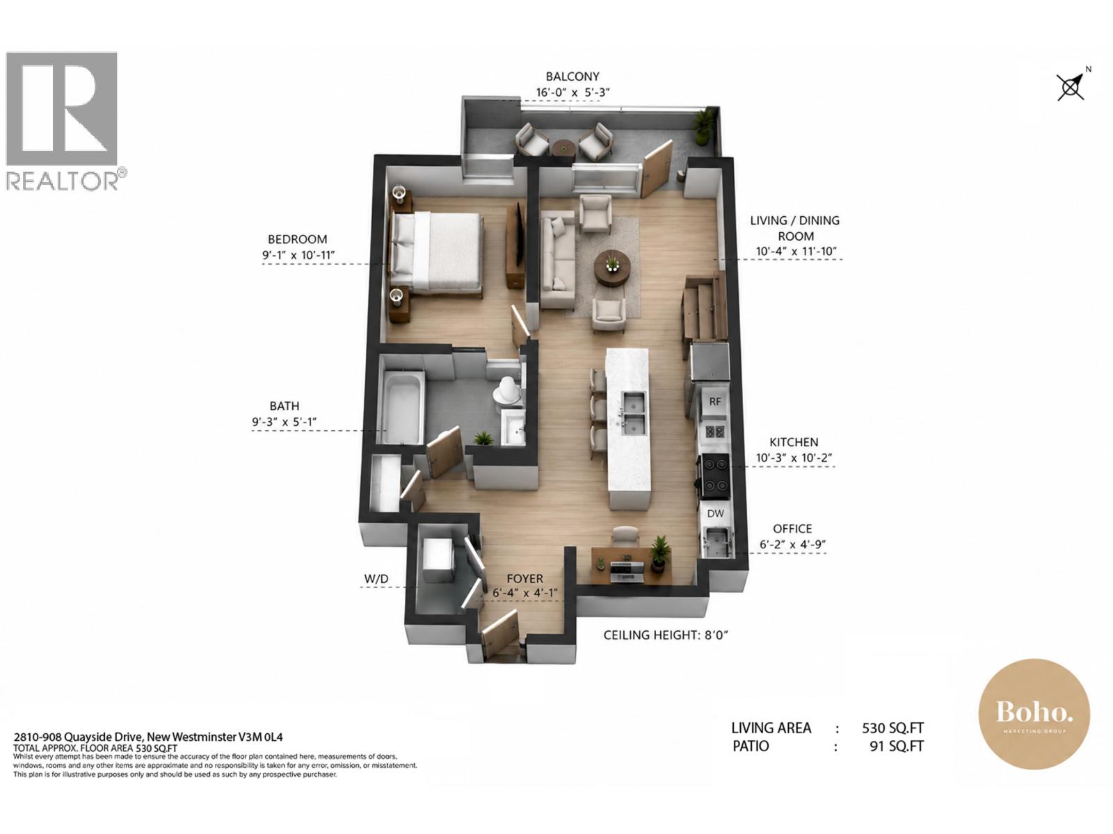 2810 908 Quayside Drive, New Westminster, British Columbia  V3M 0L4 - Photo 6 - R3156205