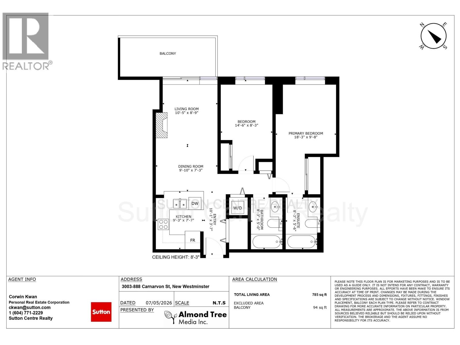 3003 888 Carnarvon Street, New Westminster, British Columbia  V3M 0C6 - Photo 2 - R3122104