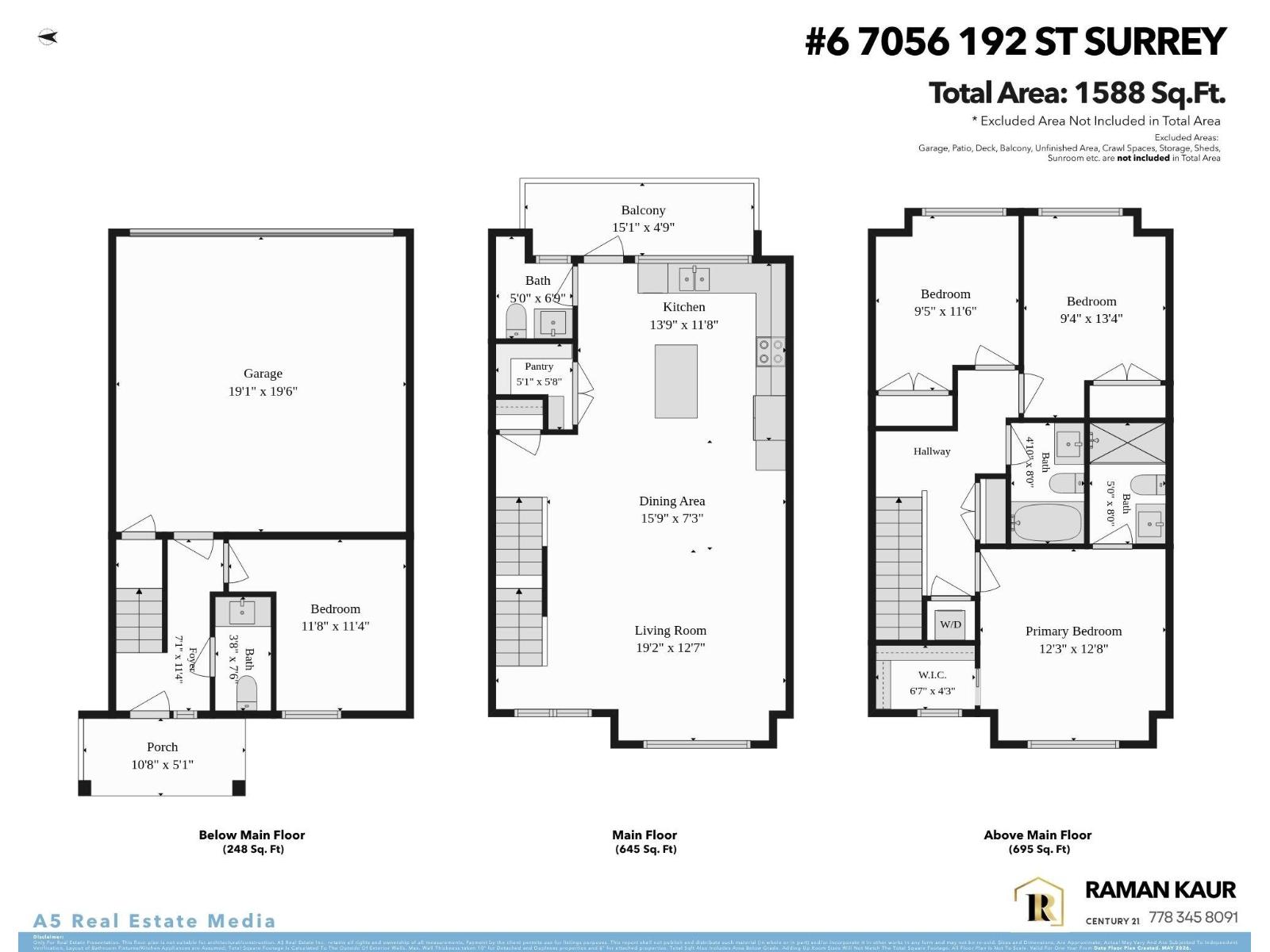 6 7056 192 Street, Surrey, British Columbia  V4N 6S6 - Photo 1 - R3157610
