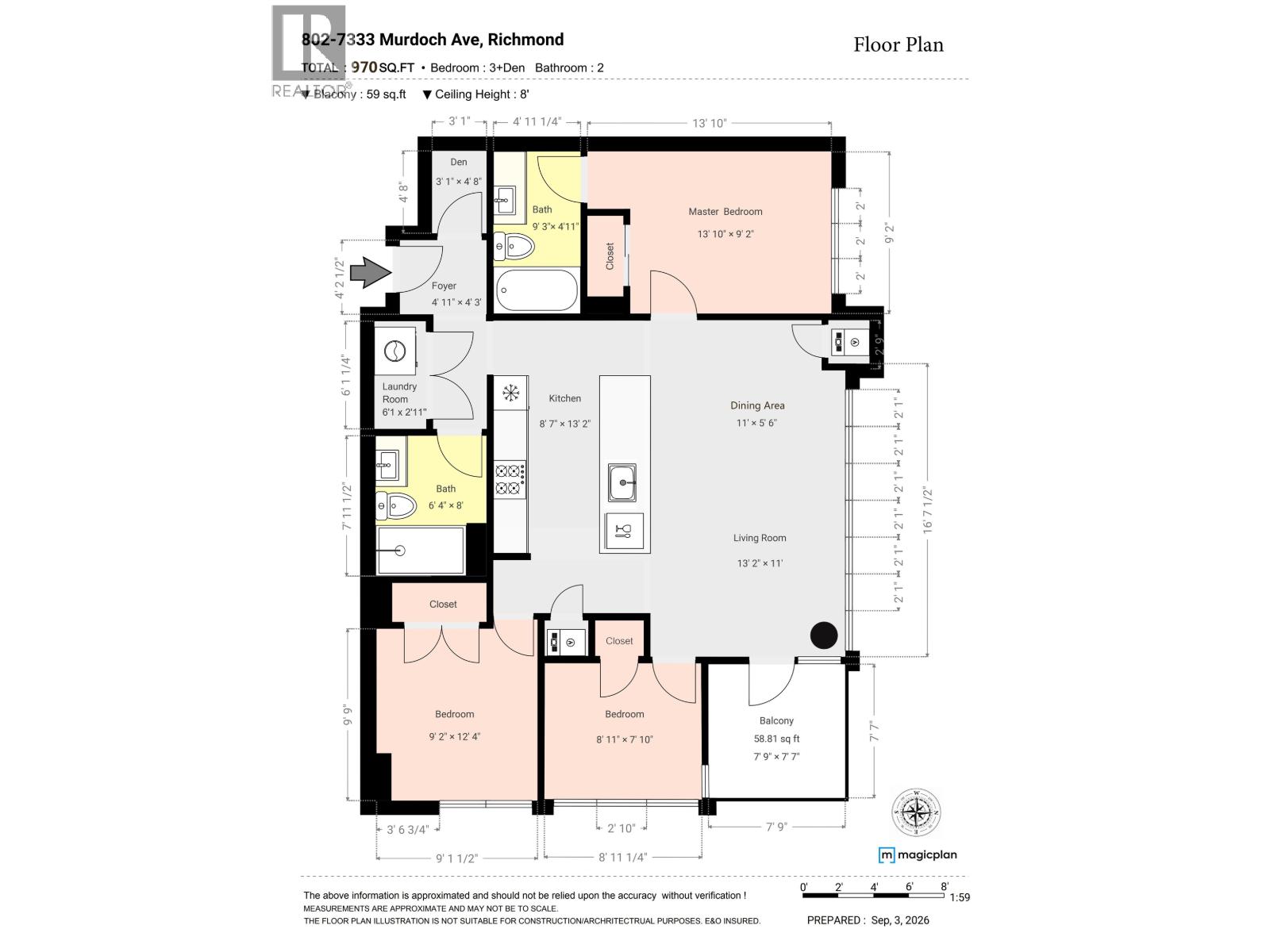 802 7333 Murdoch Avenue, Richmond, British Columbia  V6Y 0J8 - Photo 4 - R3160607