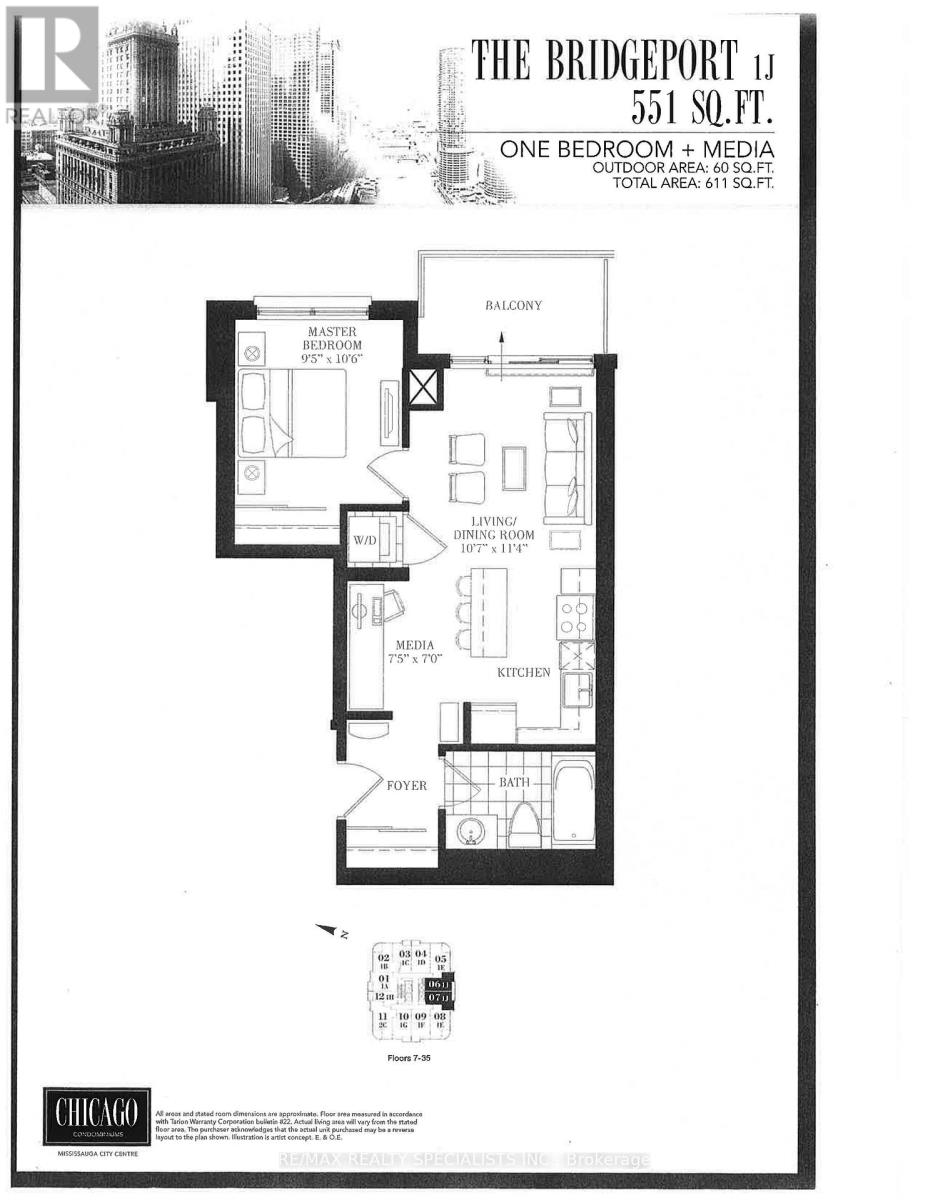 1606 - 385 Prince Of Wales Drive, Mississauga, Ontario  L5B 0C6 - Photo 8 - W13745922