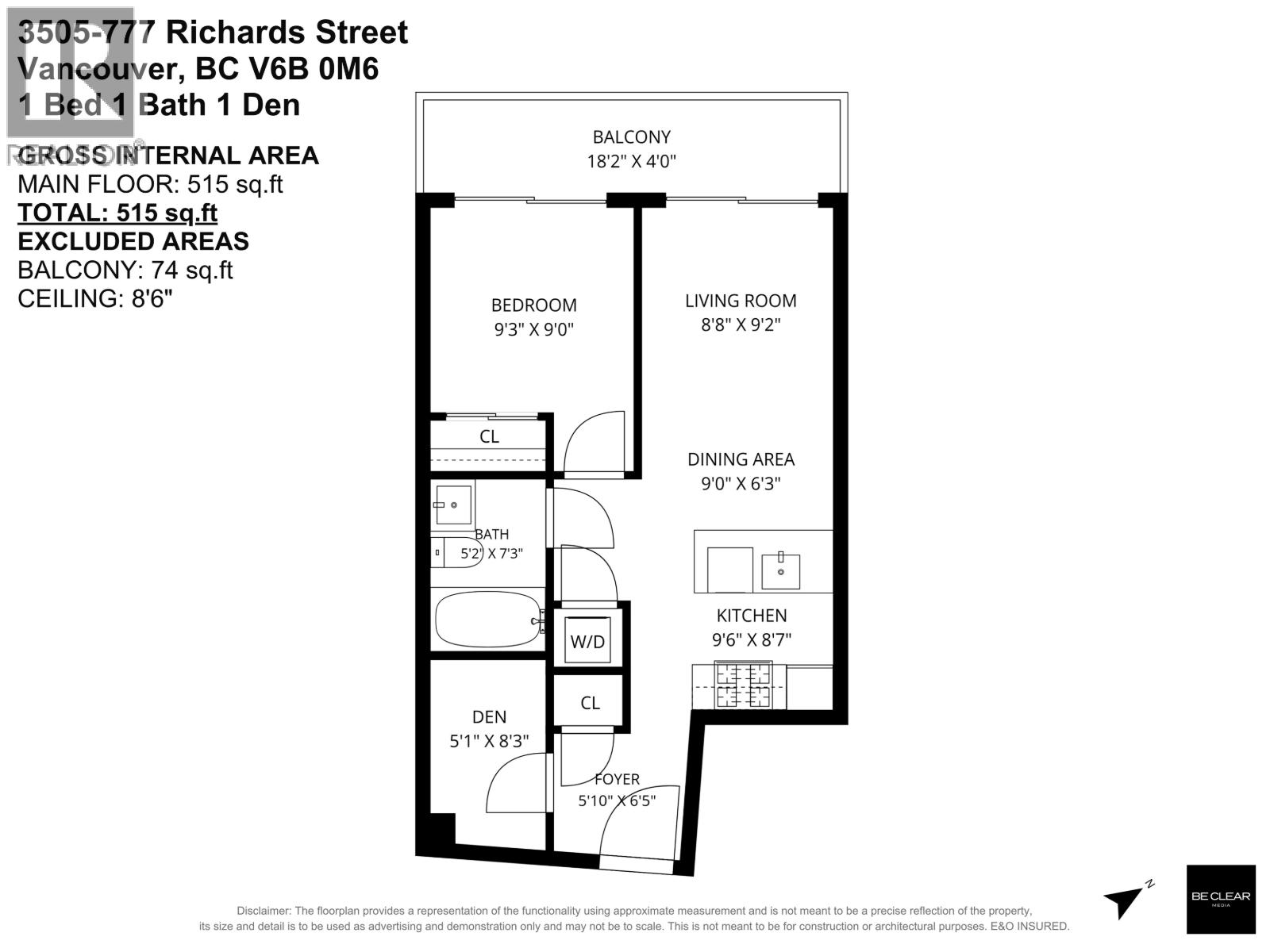 3505 777 Richards Street, Vancouver, British Columbia  V6B 0M6 - Photo 11 - R3161794