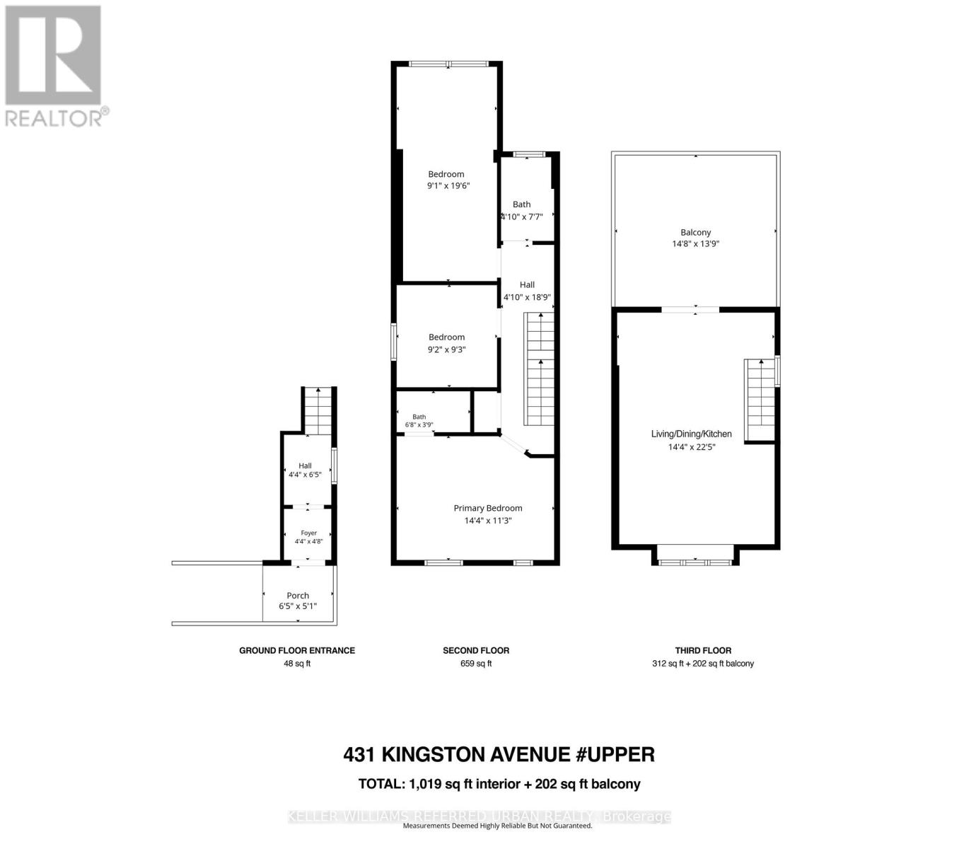 Upper - 431 Kingston Road, Toronto, Ontario  M4L 1V2 - Photo 14 - E13750082