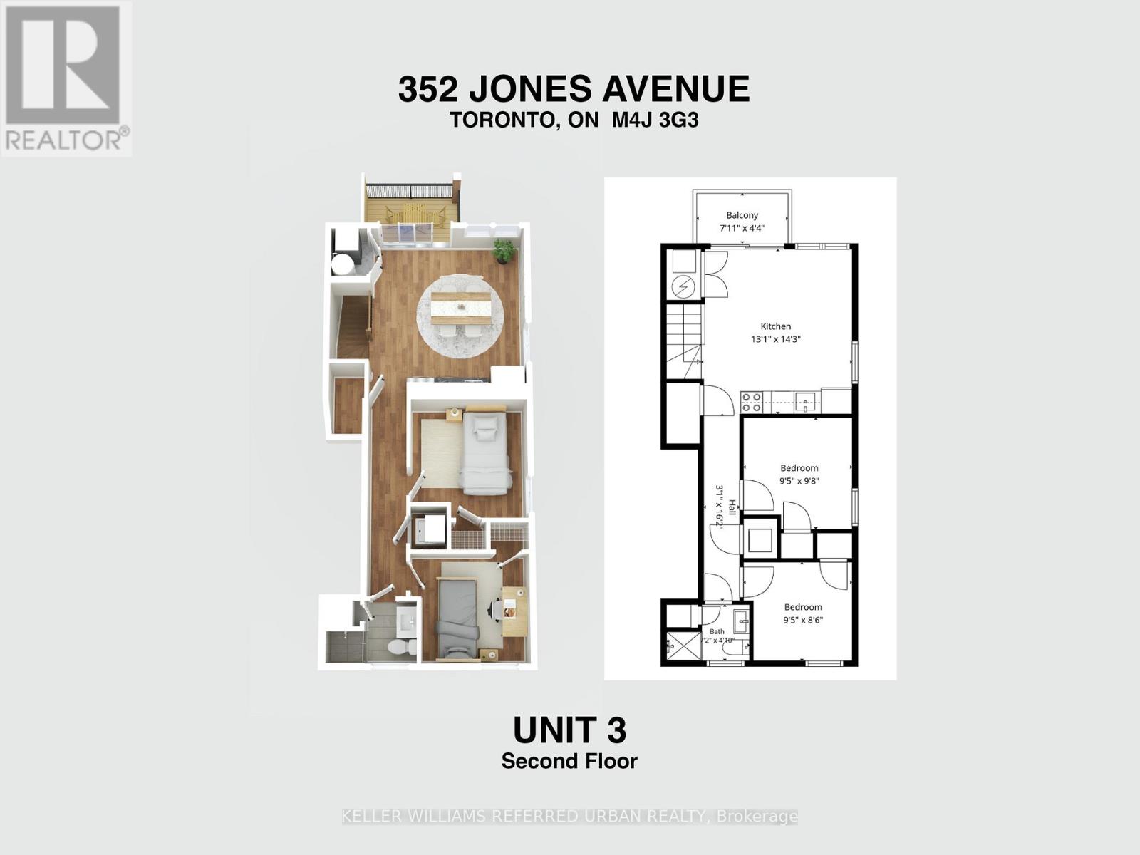 3 - 352 Jones Avenue, Toronto, Ontario  M4J 3G3 - Photo 13 - E13757384