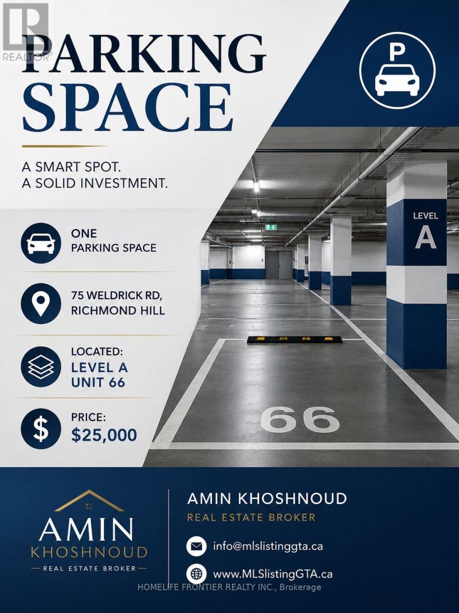 PARKING LEVEL A #66 - 75 WELDRICK ROAD E, richmond hill (observatory), Ontario