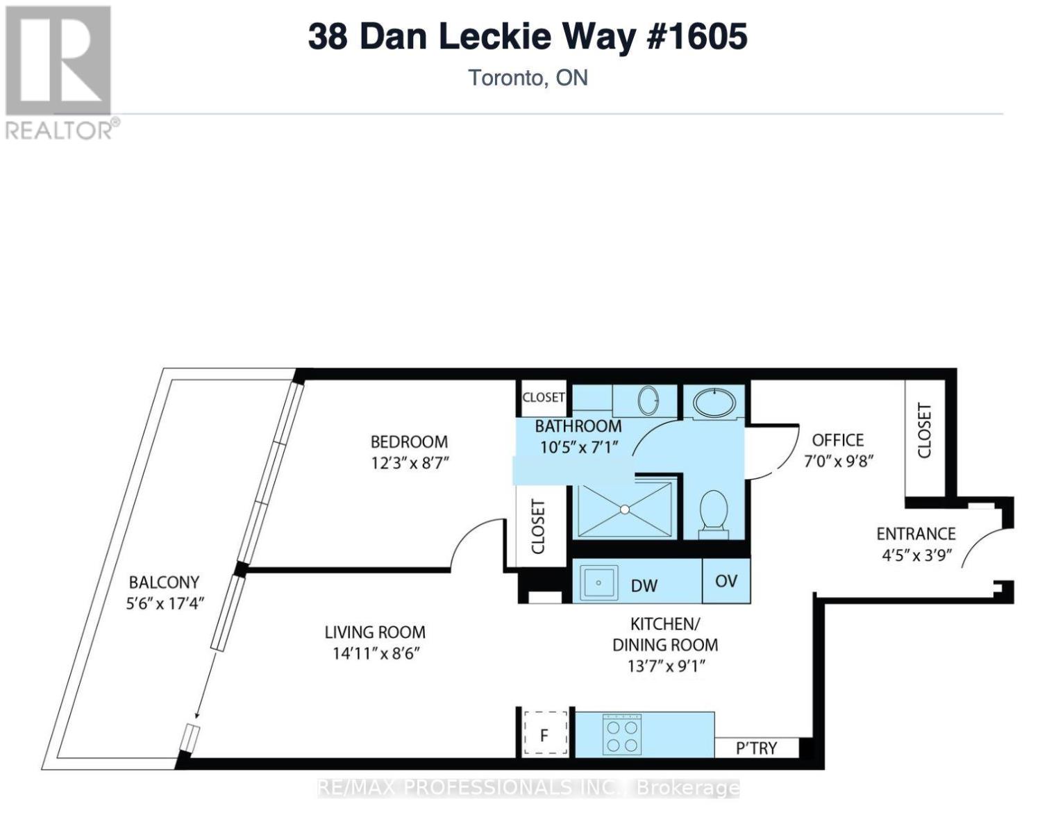 1605 - 38 Dan Leckie Way, Toronto, Ontario  M5V 2V6 - Photo 6 - C13764632
