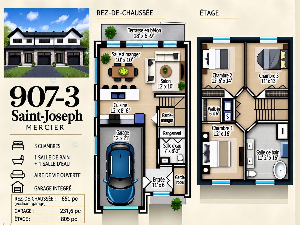 907Z Rue St-Joseph|#3 Mercier Quebec Canada J5R2M9 2